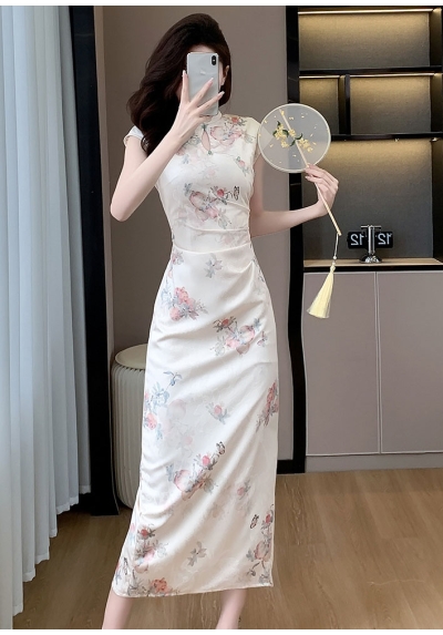 dress cheongsam modern wanita import D8489