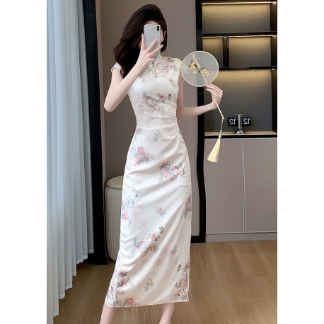 dress cheongsam modern wanita import D8489
