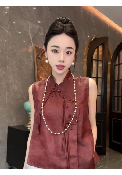 blouse  cheongsam wanita korea import T8885