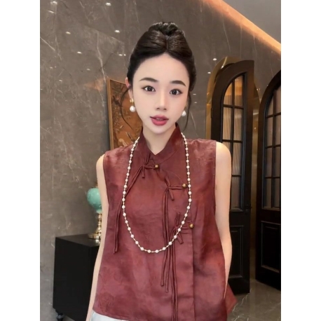 blouse  cheongsam wanita korea import T8885