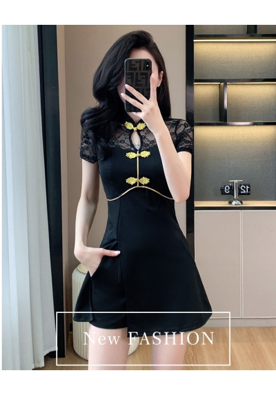 setelan  cheongsam wanita korea import D8496