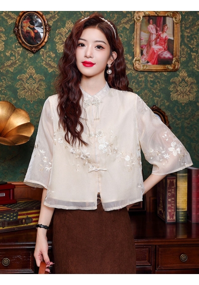 blouse  cheongsam wanita korea import T8891