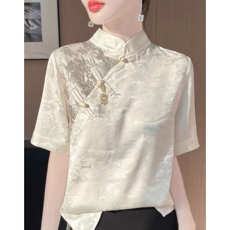 blouse  cheongsam wanita korea import T8895