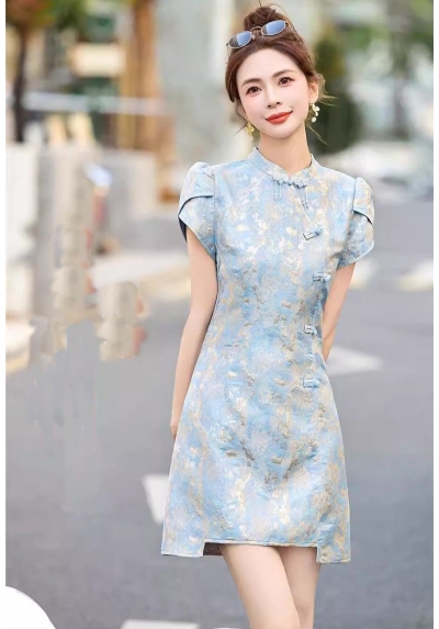 dress cheongsam modern wanita import D8485
