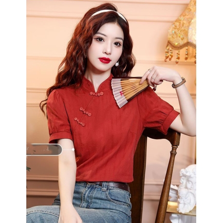 blouse  cheongsam wanita korea import T8899