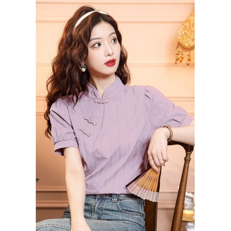 blouse  cheongsam wanita korea import T8900