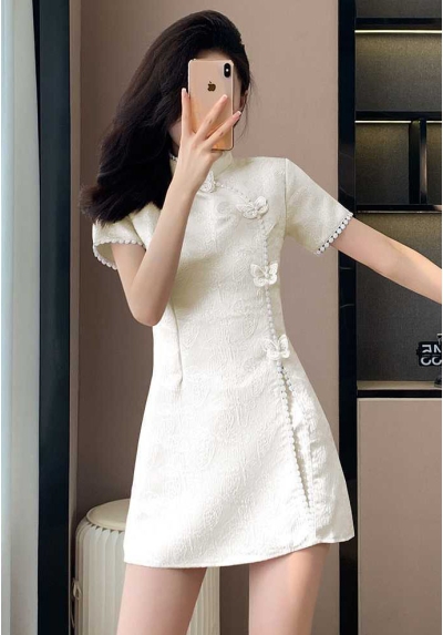setelan  cheongsam wanita korea import D8503