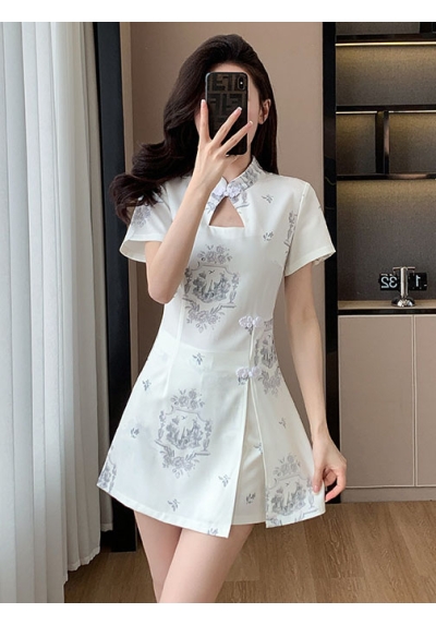setelan  cheongsam wanita korea import D8505