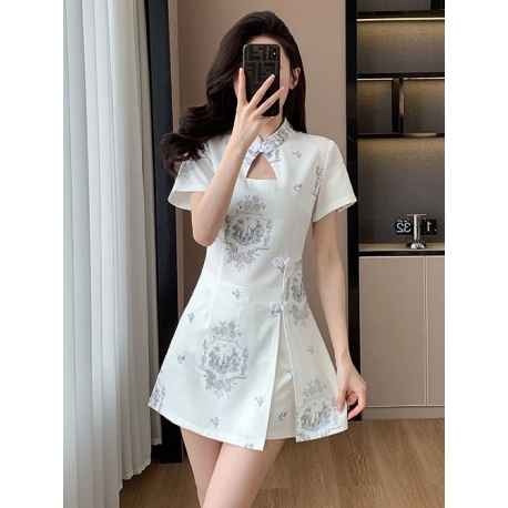 setelan  cheongsam wanita korea import D8505