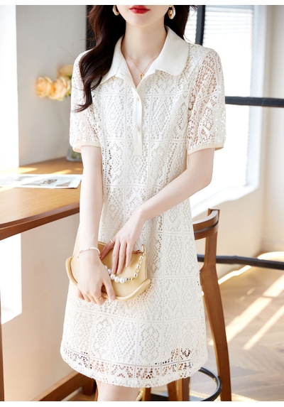 dress brukat wanita korea import D8507
