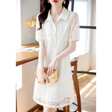 dress brukat wanita korea import D8507