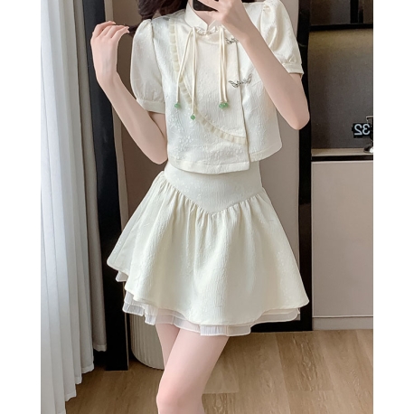 setelan  cheongsam wanita korea import D8510