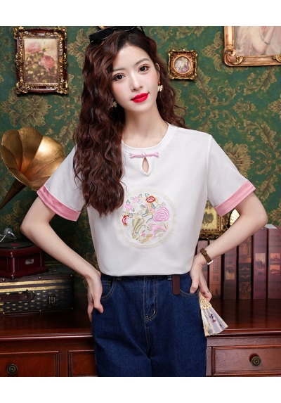 atasan cheongsam  wanita korea import T8905