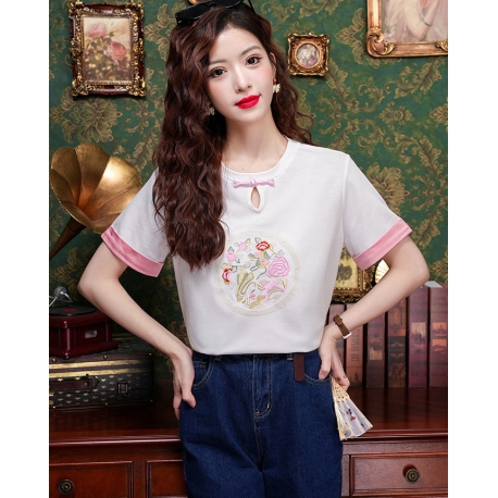 atasan cheongsam  wanita korea import T8905