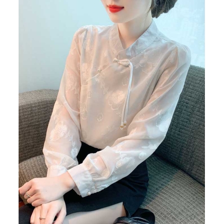 atasan cheongsam  wanita korea import T8905