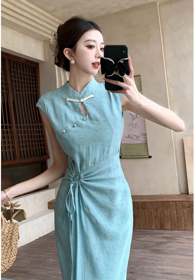 dress cheongsam wanita korea import D8514