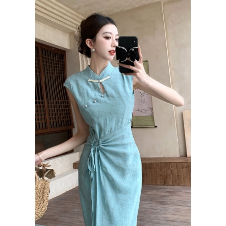 dress cheongsam wanita korea import D8514