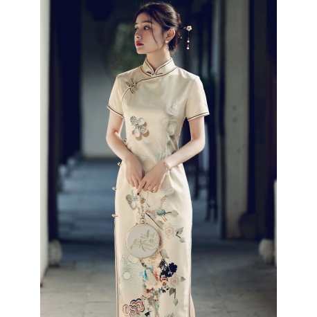 dress cheongsam wanita import D8517