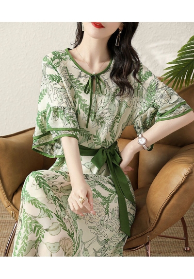 dress chiffon wanita korea D8519