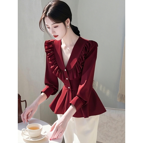 Kemeja wanita lengan pendek import T8869