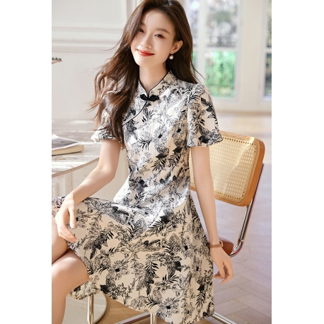 dress cheongsam wanita korea D8530