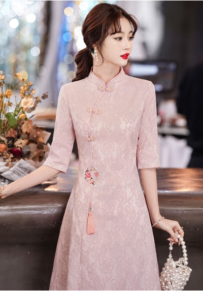 dress cheongsam wanita korea D8532
