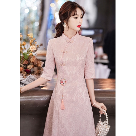 dress cheongsam wanita korea D8532