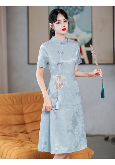 dress cheongsam wanita korea D8534