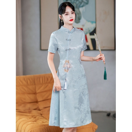 dress cheongsam wanita korea D8534