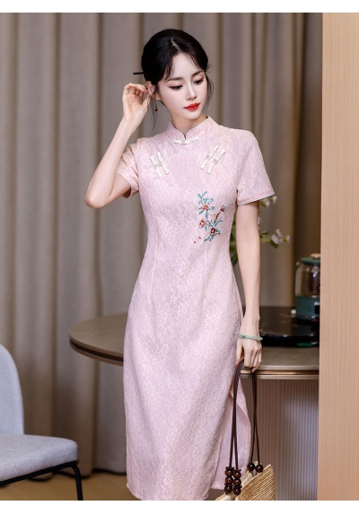dress cheongsam wanita korea D8538