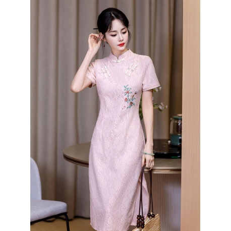 dress cheongsam wanita korea D8538