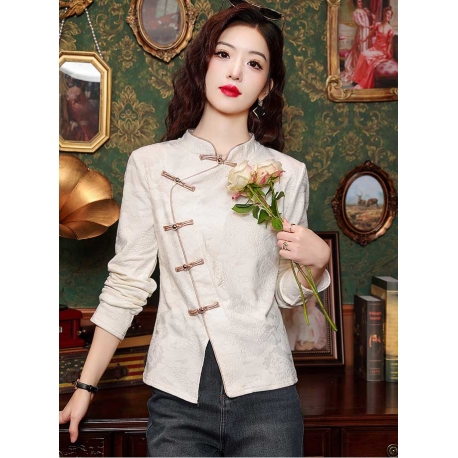 blouse cheongsam  wanita korea import T8912