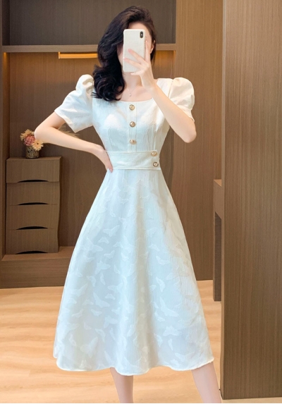 midi dress pesta wanita korean import  D8548