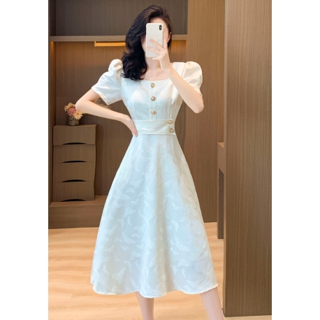 midi dress pesta wanita korean import  D8548