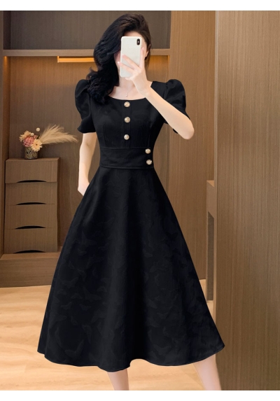 midi dress pesta wanita korean import  D8548