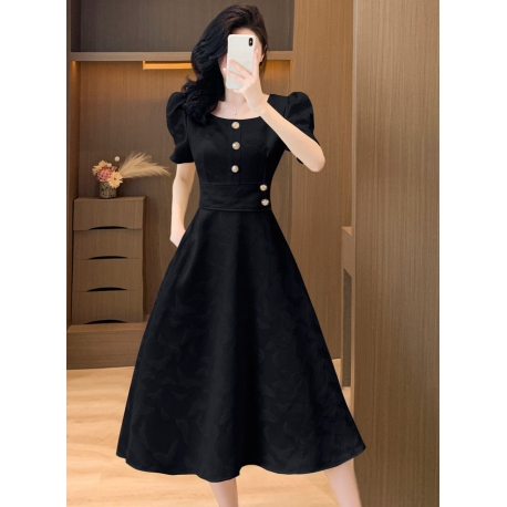 midi dress pesta wanita korean import  D8548