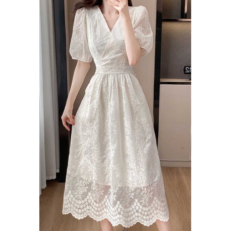 long dress wanita korea import D8550