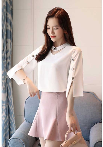 blouse  wanita korea import T8930