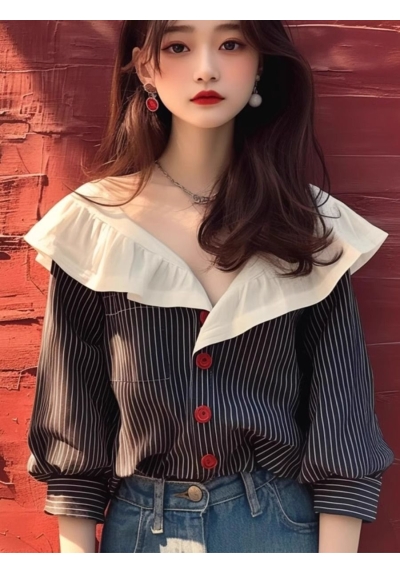 Kemeja wanita korea import T8862