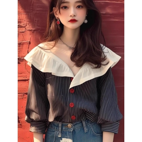 Kemeja wanita korea import T8862