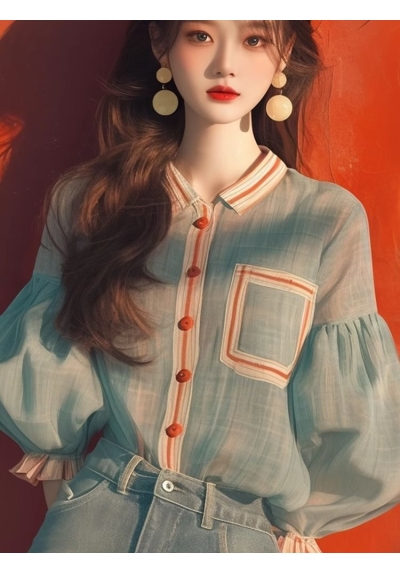 Kemeja wanita korea import T8862