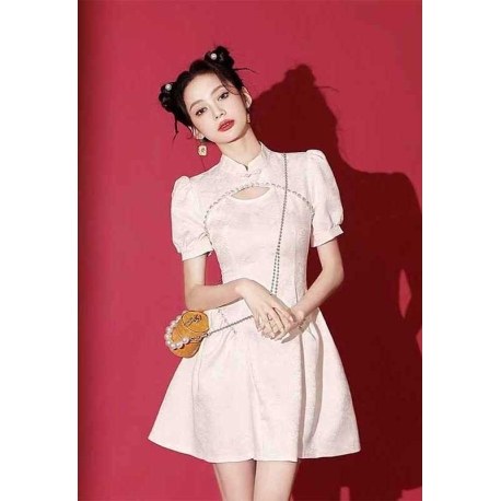 dress cheongsam wanita korea D8566