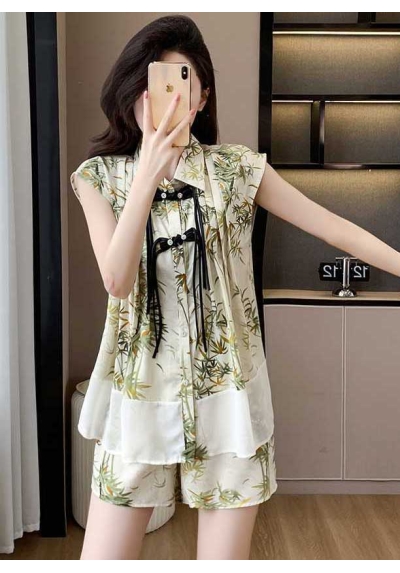 setelan  cheongsam wanita korea import D8563