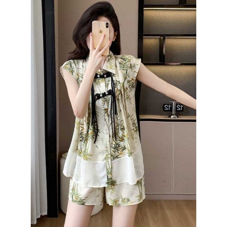 setelan  cheongsam wanita korea import D8563