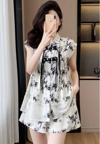 setelan  cheongsam wanita korea import D8567