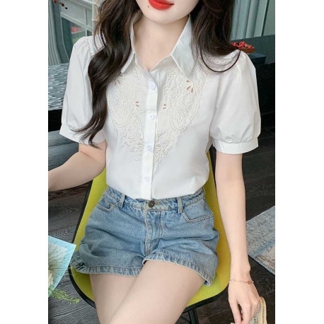 Kemeja wanita lengan pendek import T8940