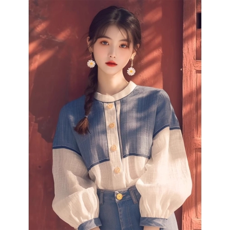 blouse  wanita korea import T8936