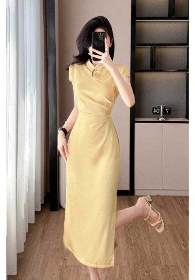 dress cheongsam wanita import D8571