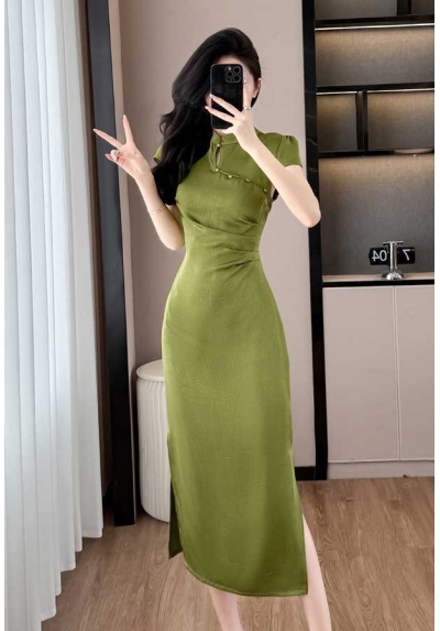 dress cheongsam wanita import D8571