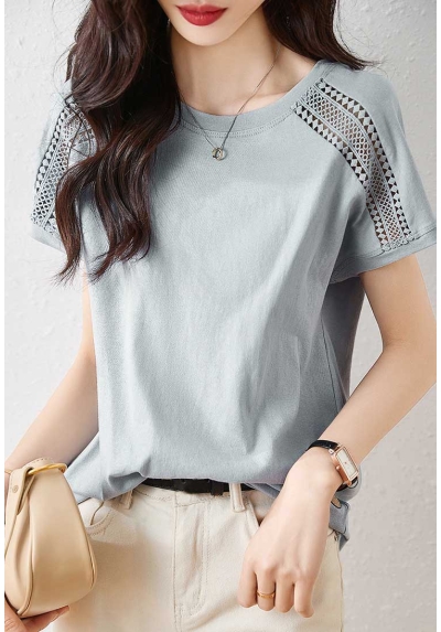 blouse brukat wanita korea import T8949